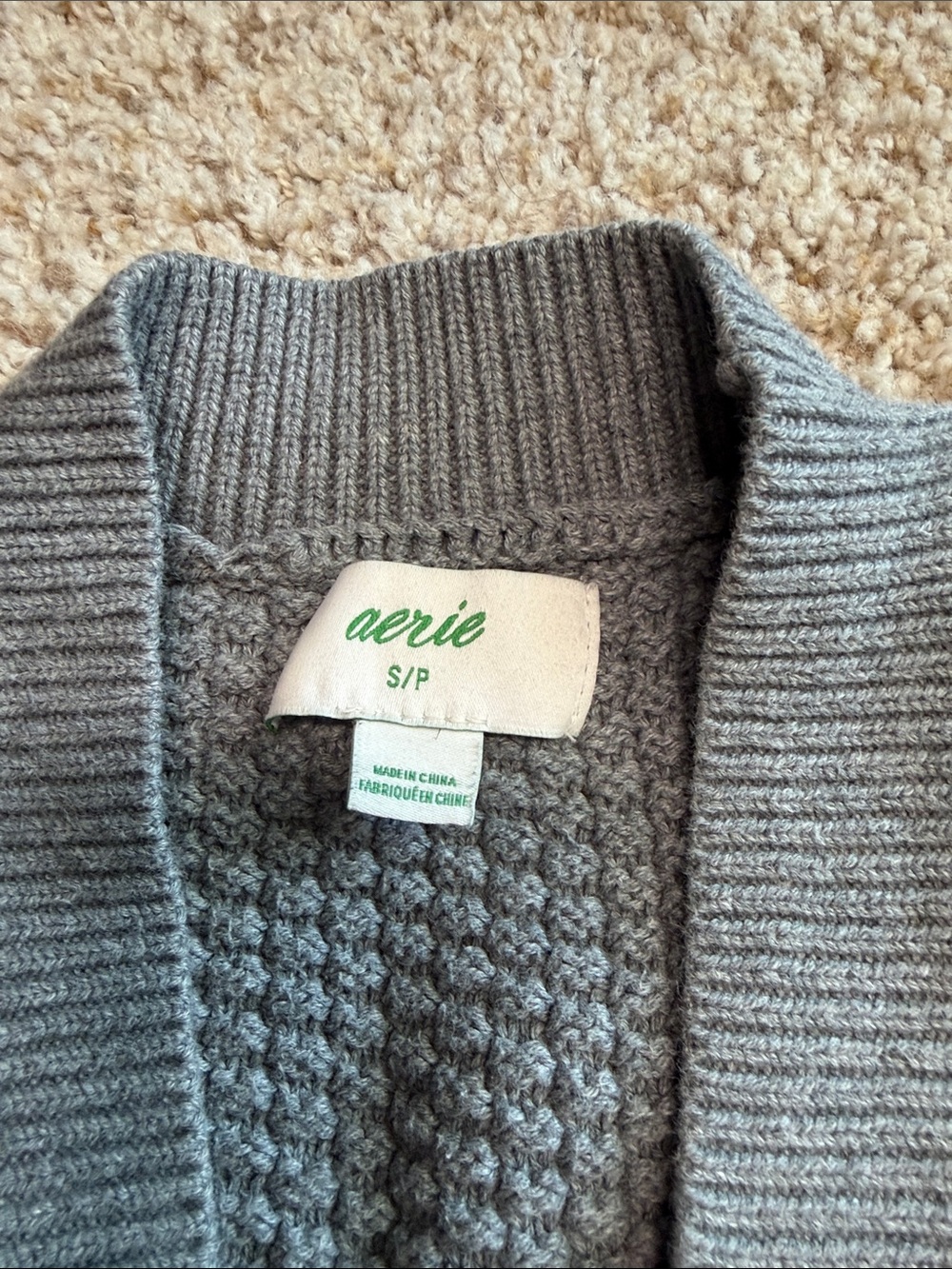 Aerie Grey Cardigan Small - Picture 4 of 7
